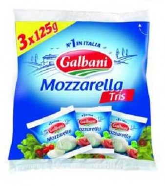 Сыр Моцарелла Трио Гальбани 45% 125гр